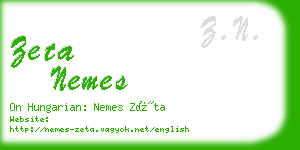 zeta nemes business card
